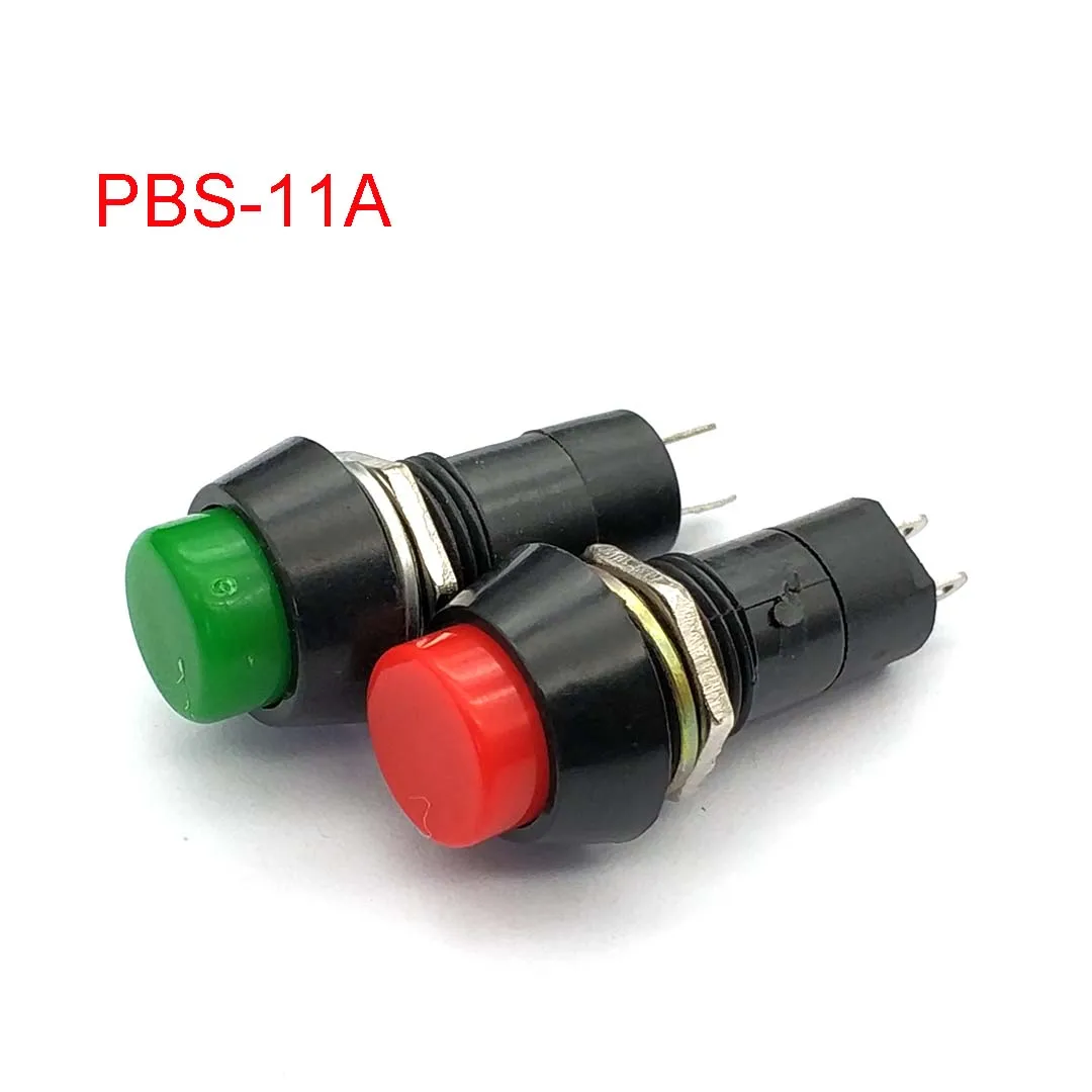 PBS-11A 12 ミリメートルセルフロックプラスチックプッシュボタンスイッチラッチ Switchs 3A 250V AC 2PIN