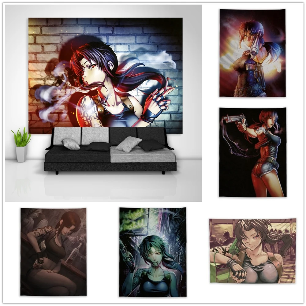 Black Lagoon Revy Canvas Painting Room Decor Pictures for Home Decoration Wall Art Prints Japan Anime Movie Posters No Frame