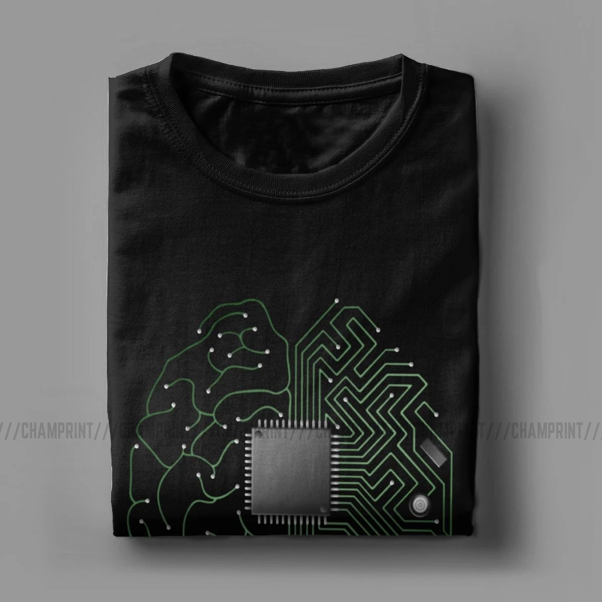 Men T-Shirts The Brain Electronic Circuit Board Novelty Tees Computer Chip Engineers Developer Geek T Shirts Original Clothing