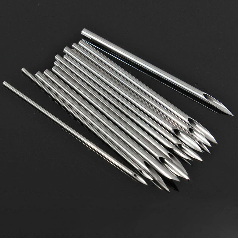 100PCS Disposable 316 Steel 12g/13g/14g/16g/18g/20g Piercing Puncture Needles For Navel Nipple Ear Nose Lips Tattoo Supplies Kit