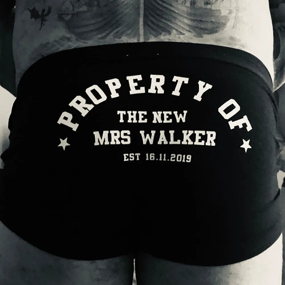 Customize Property of the wife's name groom underwear personalize groom boxers Wedding Gift, Groomsman Gifts Groomsman Briefs