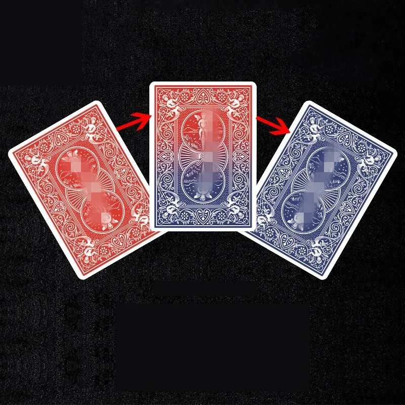 Change By Lloyd Barnes Color Changing Poker Card Magic Tricks Close Up Magic,Gimmick,Magia Toys Joke Magie Props