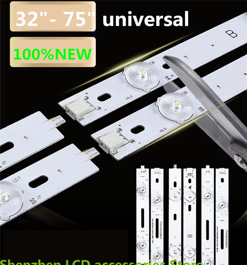 32 بوصة-75 بوصة صيانة LCD TV LED مصباح حبة 3v6v الخلفية العالمي ضوء بار 3030 2835 ل هيسنس تشانغهونغ جديد Konka