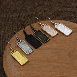 Onebeading Fit 10x25mm Earring Rectangle Cabochons Blank Setting Bezel Base Tray For DIY Making Accessories Gift 10pcs K05420