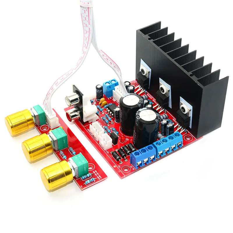 UNISIAN TDA2030A 2.1 Channel Power amplifier Board TDA2030 Three channels Bass Treble Speaker amplifiers for home audio system