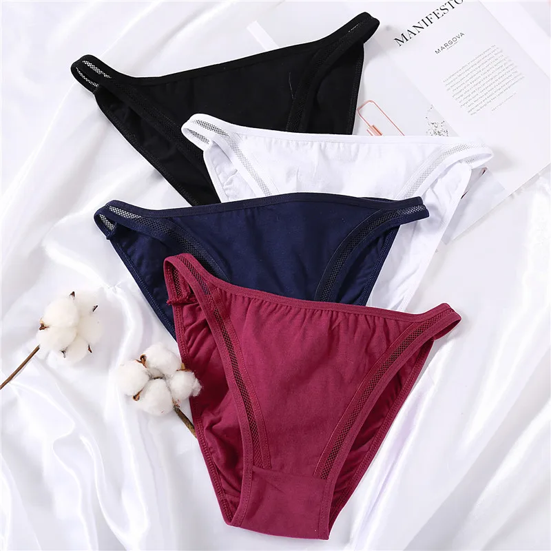 Sexy Lace Lingerie  Women Panties Cotton Ladies Briefs Low Waist Underpants For Female Plus Size Underwear M L XL