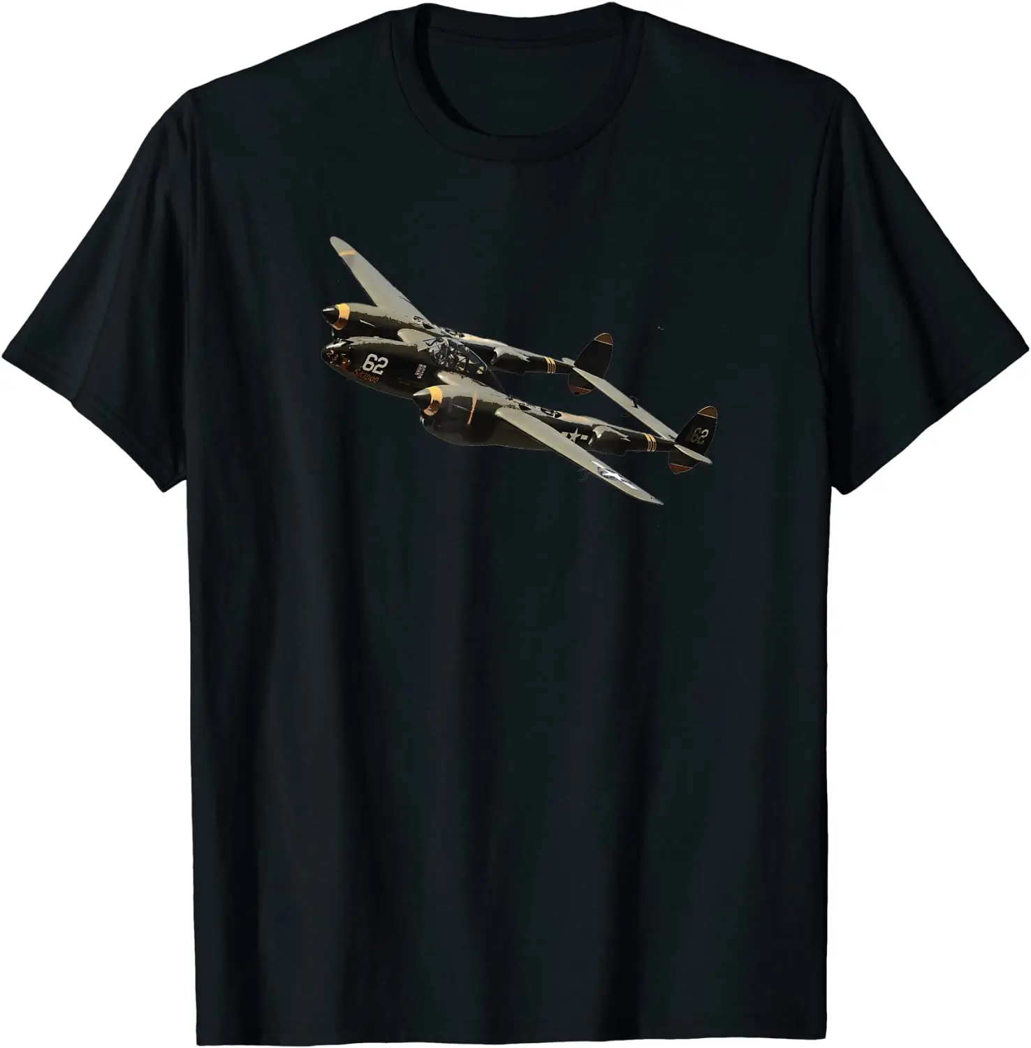 P-38 Men T shirt WW2 Fighter Plane tshirt Short  Casual  100% COTTON  O-Neck  shirts