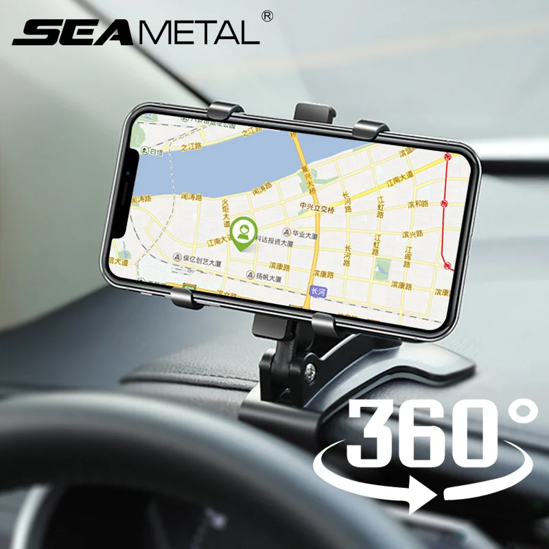 Suporte universal de telefone para carro, painel de celular, espelho retrovisor, viseira solar, defletor, clipe de montagem de celular, gadgets para carro