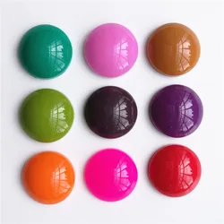 50 Pieces/lot Resin Stone Diameter 10mm Round 10 Colors Cabochon Domes Flat back beads DIY Jewelry Finding Pendant Settings