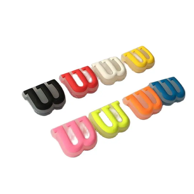 Amortiguadores de vibración para raqueta de tenis, amortiguadores de silicona para reducir la vibración, 8 colores, lote de 10 unidades