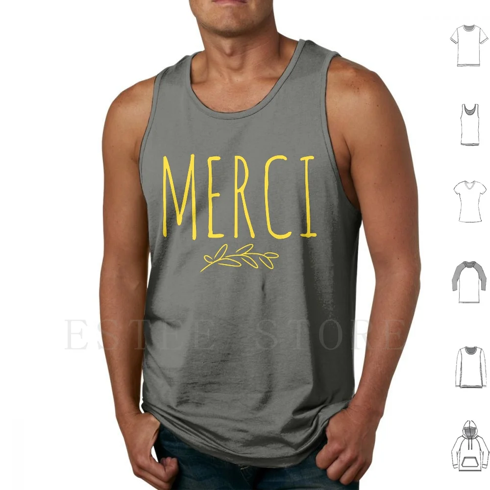 Merci Retro Tank Tops Vest Sixnine 6ix9ine Rap Lil Peep 2 Chainz Cardi B Childish Gambino Dj Snake Dr Dre Drake Gunna