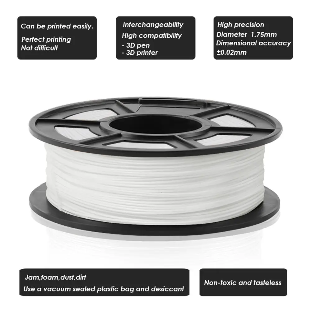 SUNLU ABS Filament 1.75MM High Quality Excellent Impact Strength Abrasion Performance Chemical Resistance For 3D FDM Printers