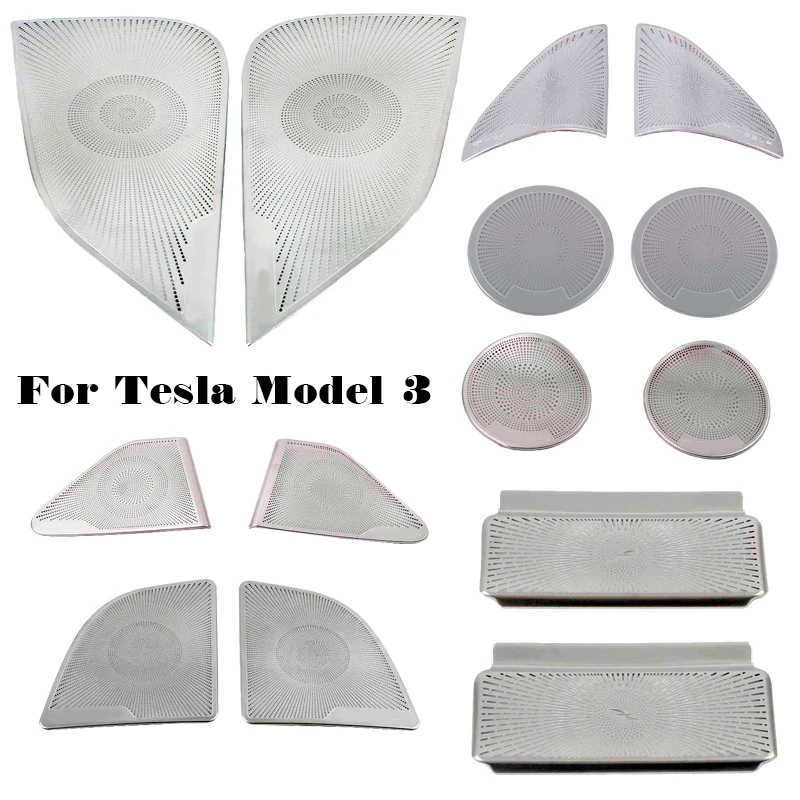 New Door Loud Speaker Decorative Cover Trim Sticker For Tesla Model 3 2019 2020 2021 Car Styling Interior Accessories