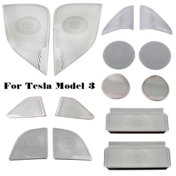 Adesivo decorativo per rivestimento decorativo per altoparlante per porta nuova per Tesla modello 3 2019 2020 2021 accessori interni per lo Styling dell'auto