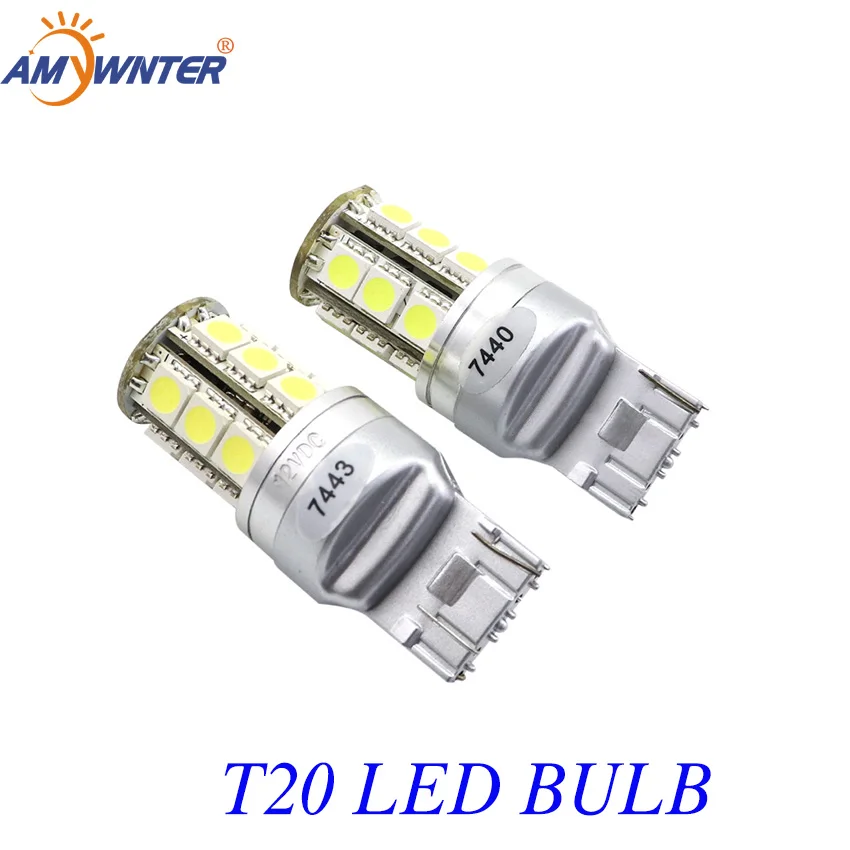 Amywnter 12V T20 W21/5W w16w Led Dual Light Mode Function WY21W Yellow White car Brake Bulbs