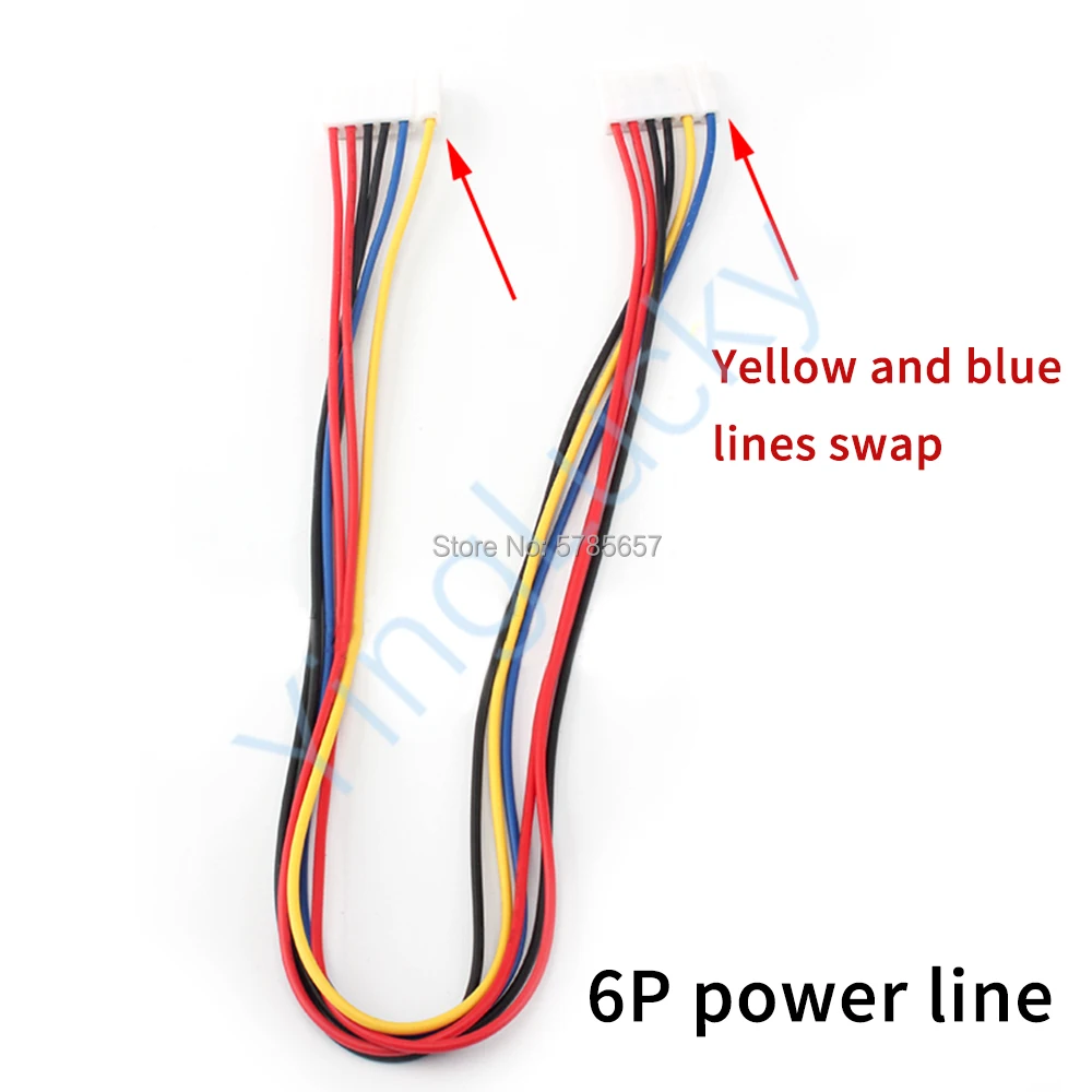 Arcade Power Supply Cable, 6P Motherboard to Power Box, Interface Line for Doll Machine, Arcade Game Machine