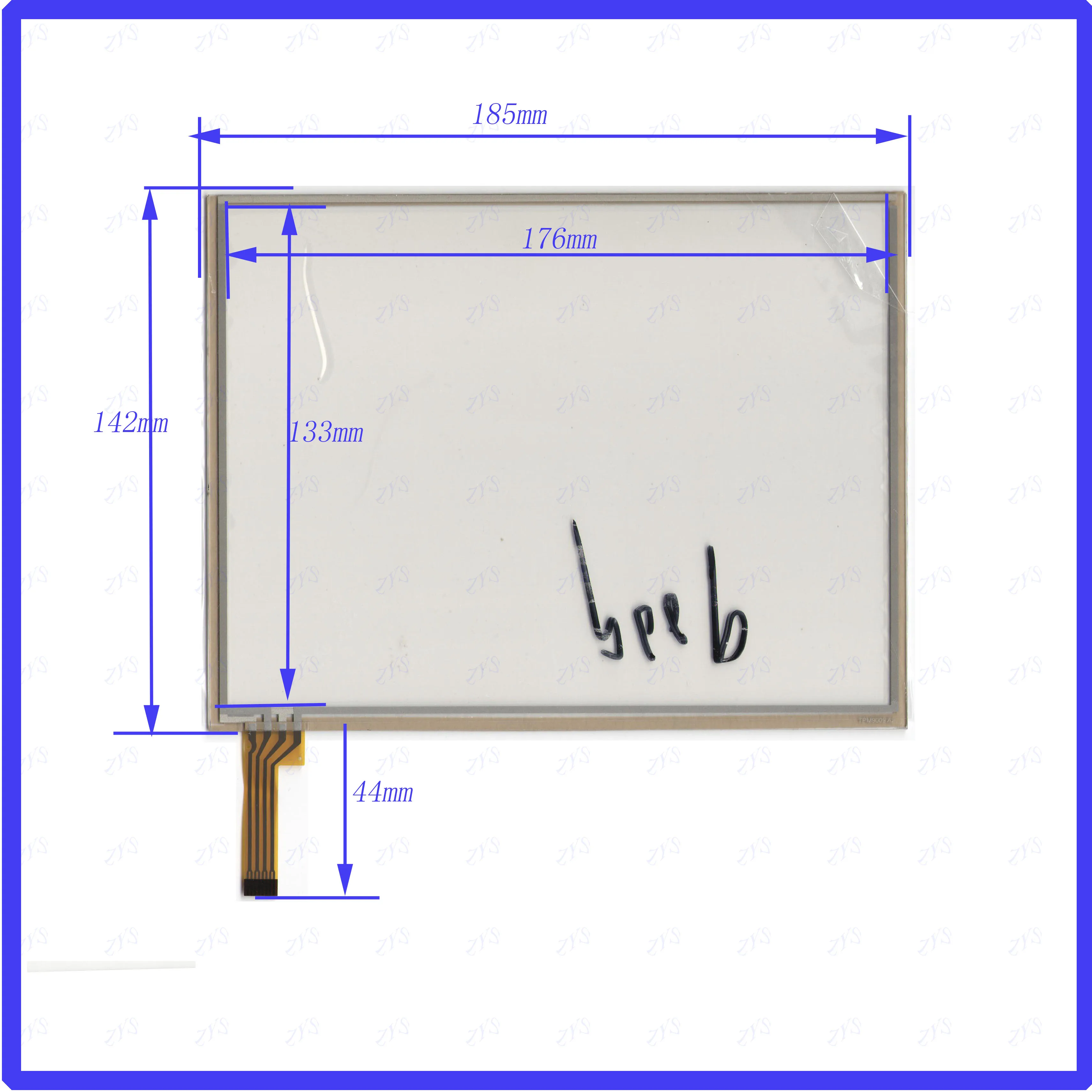 ZhiYuSun TPM9009 185*142MM  this is compatible Contact point up 8inch  Touch sensor glass Resistance screen