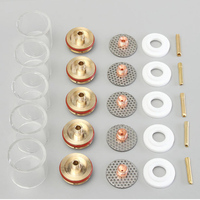 1Set  Glass Cup Kits  Stubby Collets Body Gas Lens For WP9/20 TIG Welding Torch  Series  Welding Accessories