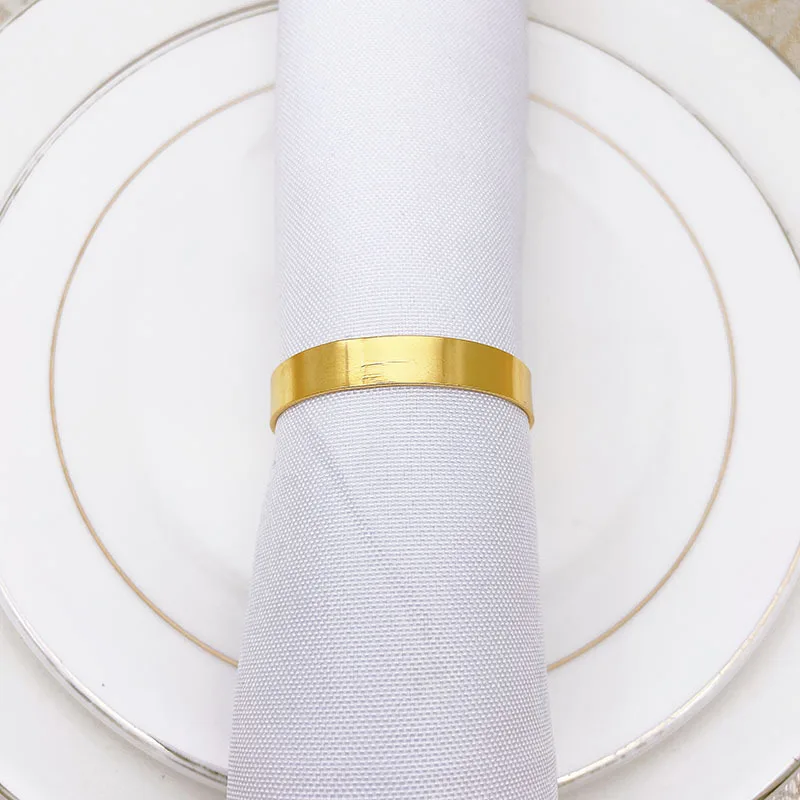 

8pcs/lot Metal circle napkin ring simple napkin ring wedding hotel tableware napkin buckle desktop decoration