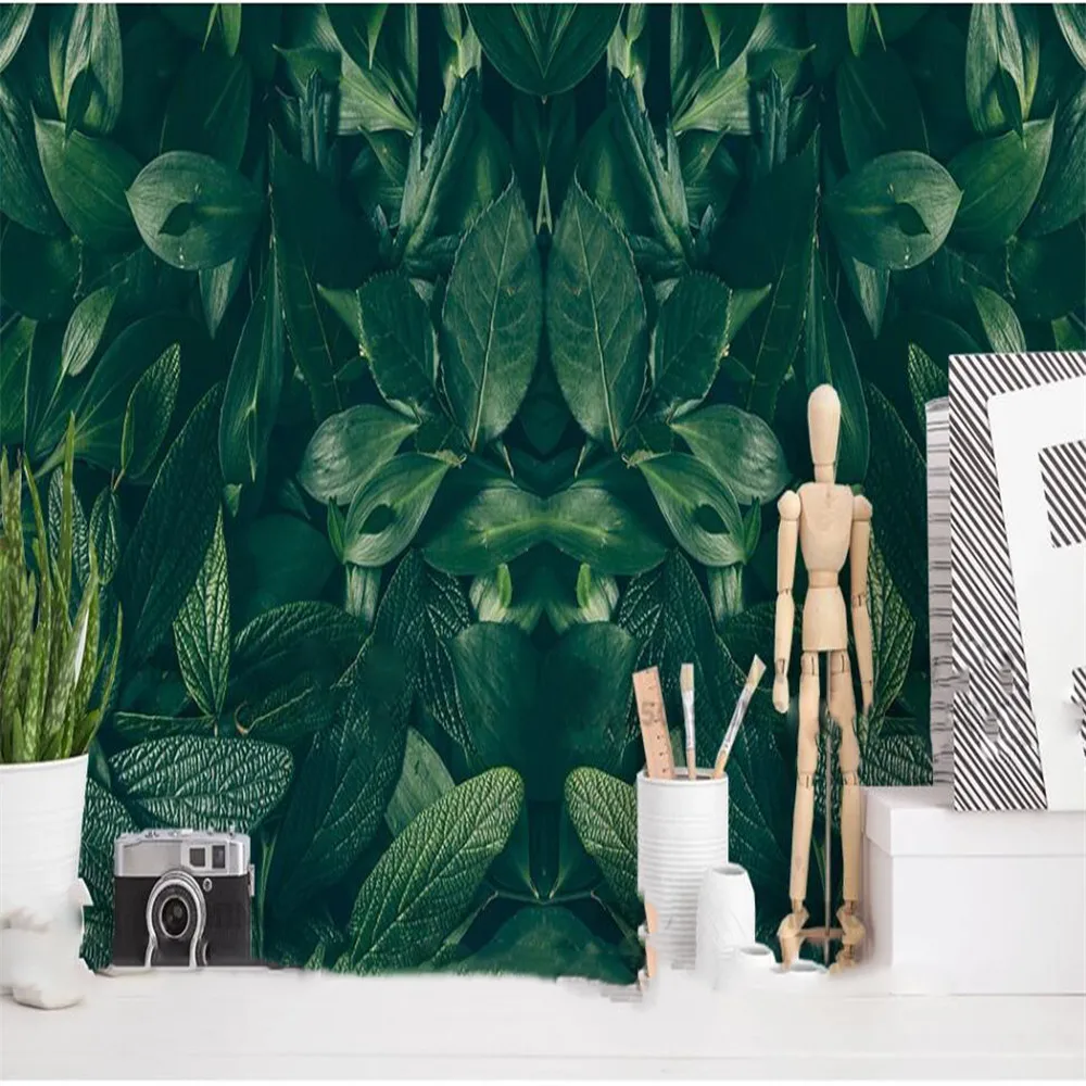 

Milofi custom 3D wallpaper mural tropical leaves idyllic background wall for living room bedroom decoration