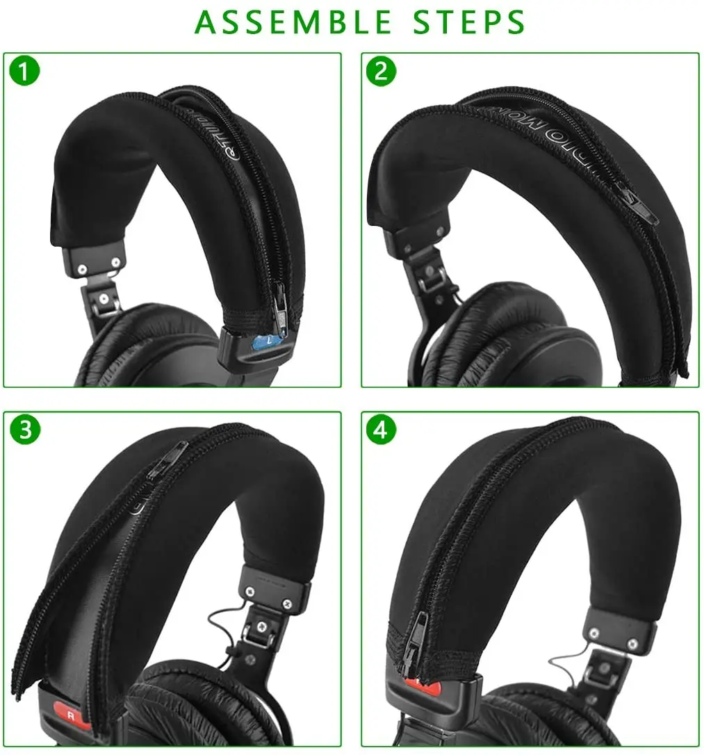 Stirnband Kompatibel mit Sony MDR-7506, MDR-V6, MDR-CD900ST Kopfhörer Ersatz Ohr Pad + Stirnband Abdeckung/Ohr Kissen