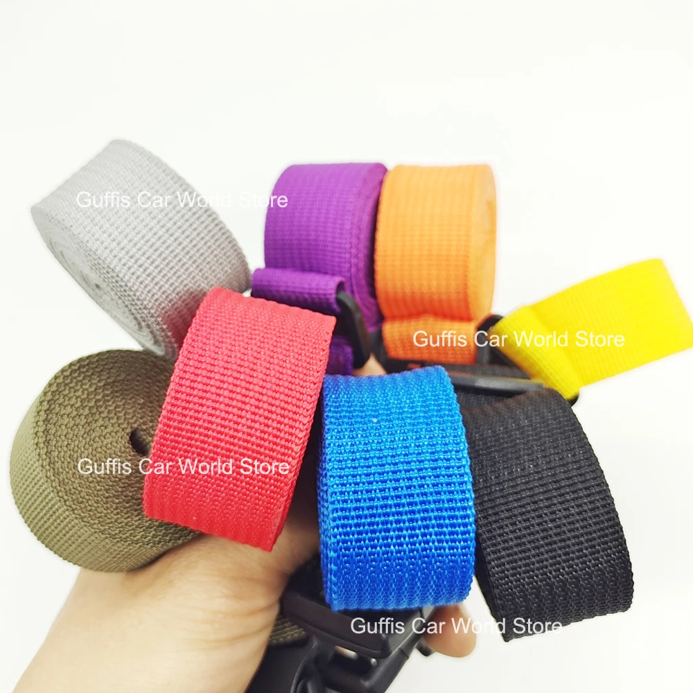 1.5M Buckle Tie-Down Belt Cargo Straps for Car Motorcycle Bike with PP Buckle Tow Rope Strong Card Buckle Belt for Luggage Bag