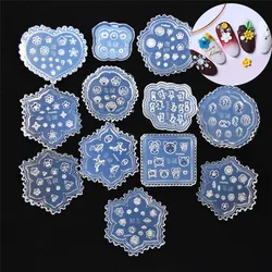 Silicone Mold Tiny Beads Flower Leaf Shell Dolphin Beauty Nail Art Resin Silicone Mould Tool UV Epoxy Resin Silicone Molds