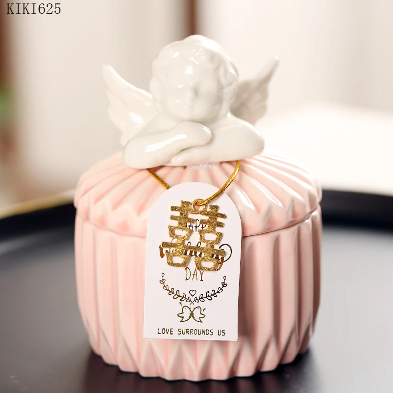 Nordic Golden Animal Ceramic Storage Jar Wedding Holiday Chocolate Candy Jar Dressing Table Jewelry Storage Box Home Decoration