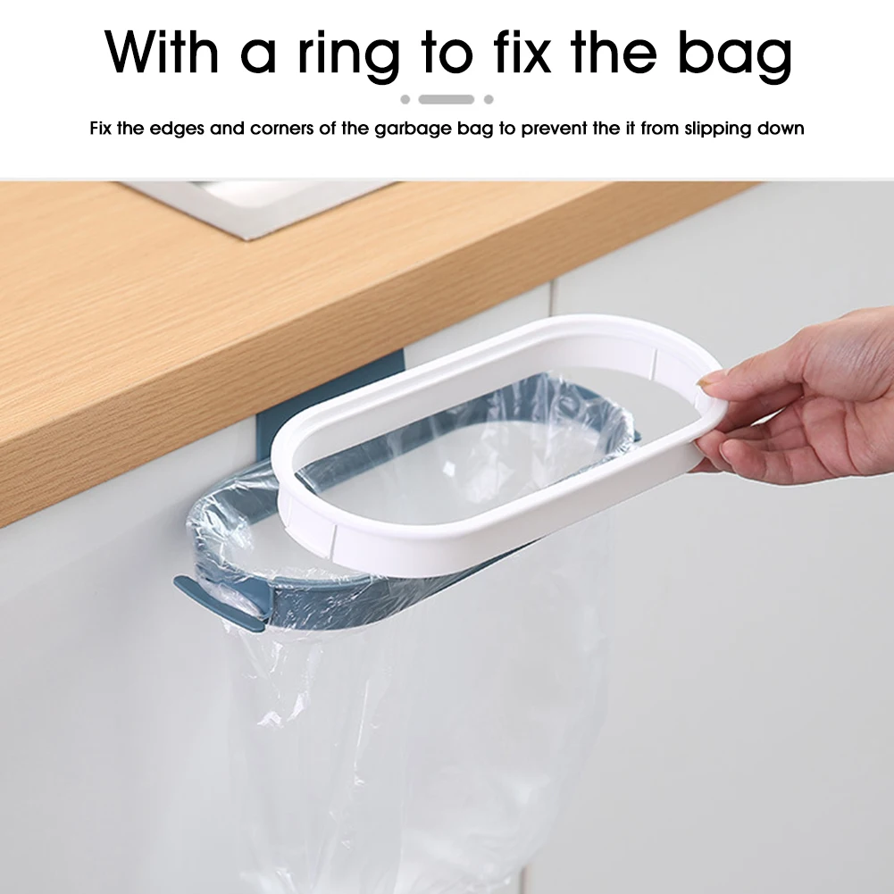 Garbage Bag Racks Kitchen Rubbish Bag Holder Cupboard Waste Bin Hanging Racks Trash Storage Rack Portable Cleaning Tools