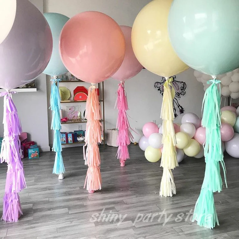 36 Zoll Macaron Helium Ballon Hochzeit Verlobung Geburtstag Party Dekoration Baby Dusche Globos Matte Große Luftballons Quasten Dekor