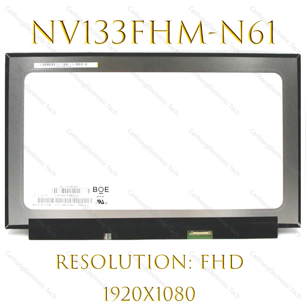 

NV133FHM-N61 fit NV133FHM-N54 LP133WF4 SPB1 SPA1 SPA5 M133NWF4 R0 Laptop Lcd Screen IPS EDP 30 pin 1920*1080