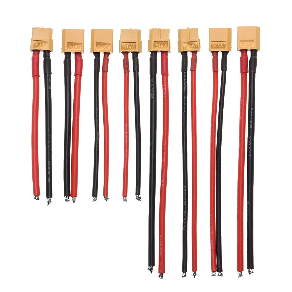 Spina connettore maschio femmina con cavo in silicone 12 AWG/14 AWG XT60 Cavo connettore doppia batteria di estensione