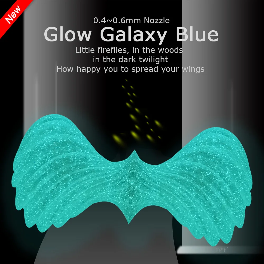 Pla Glow In The Dark Filament 1.75 Mm Green 3D Printing 1Kg 10M 100G Materials Red Sky Blue Purple Coil