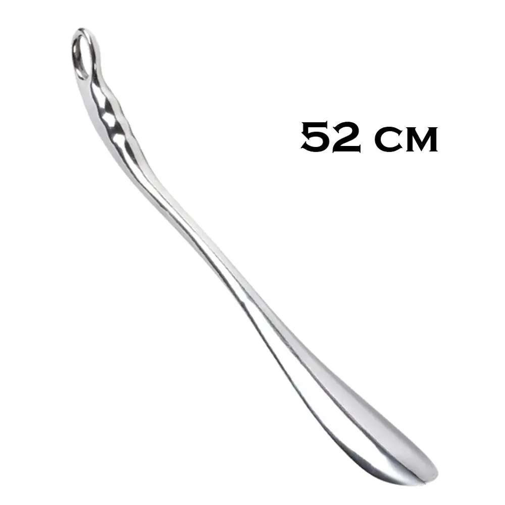 52cm Professional Metal Alloy Women Kids Seniors Shoe Horn Long Practical Professional Metal Silver Color Shoe Horn Lifter