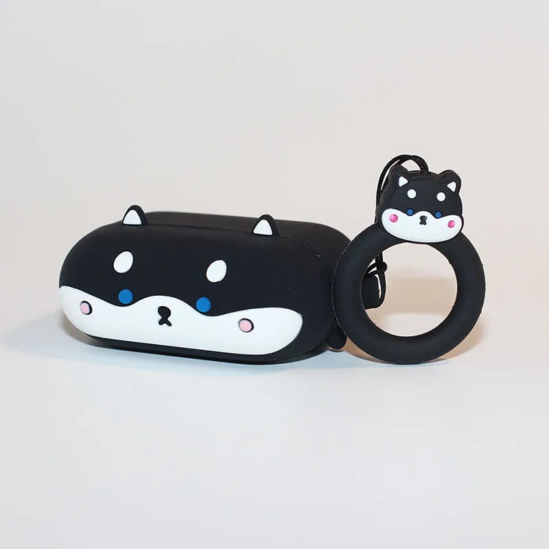 インかわいい柴犬犬カップルシリコーンイヤホンapple airpods 1 2 3プロ漫画ヘッドセットカバーairpodsため充電ボックス