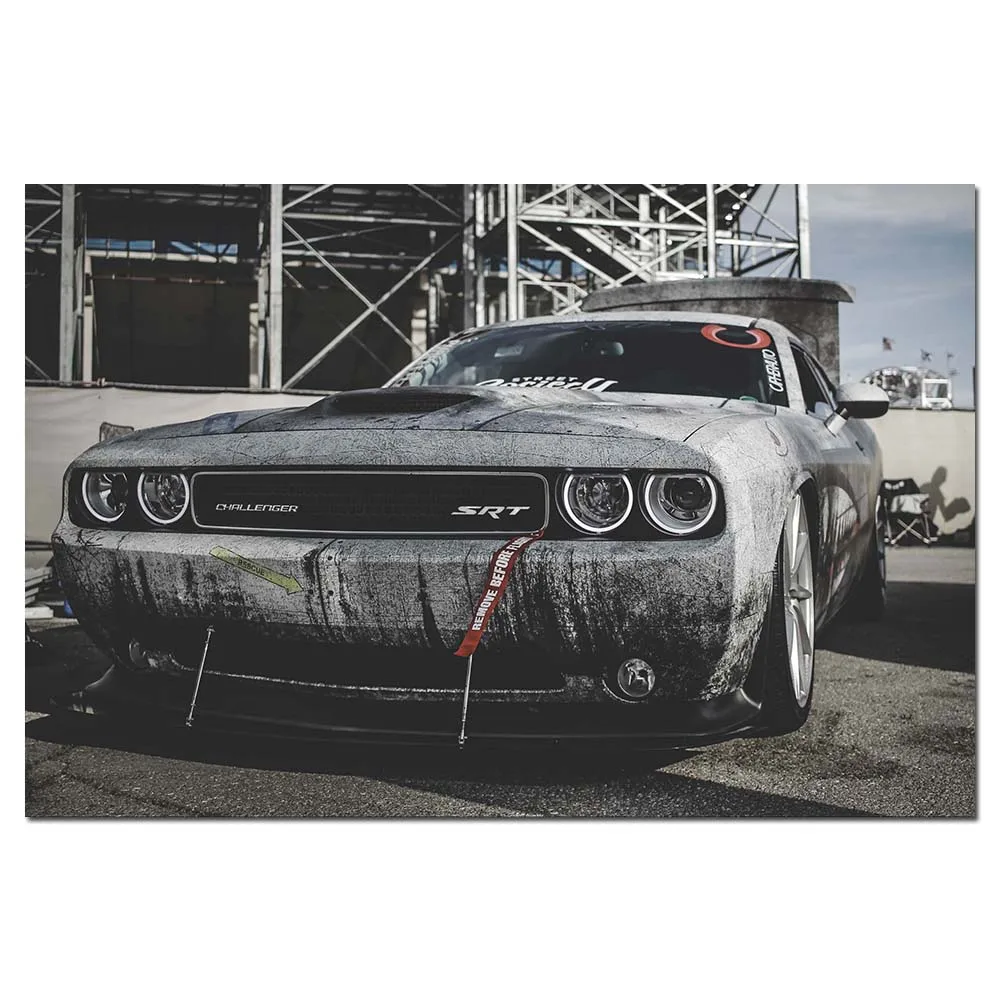 Dodge Challenger Muscle Car Poster Canvas Paintings Wall Art Pictures Prints for Living Room Home Decor