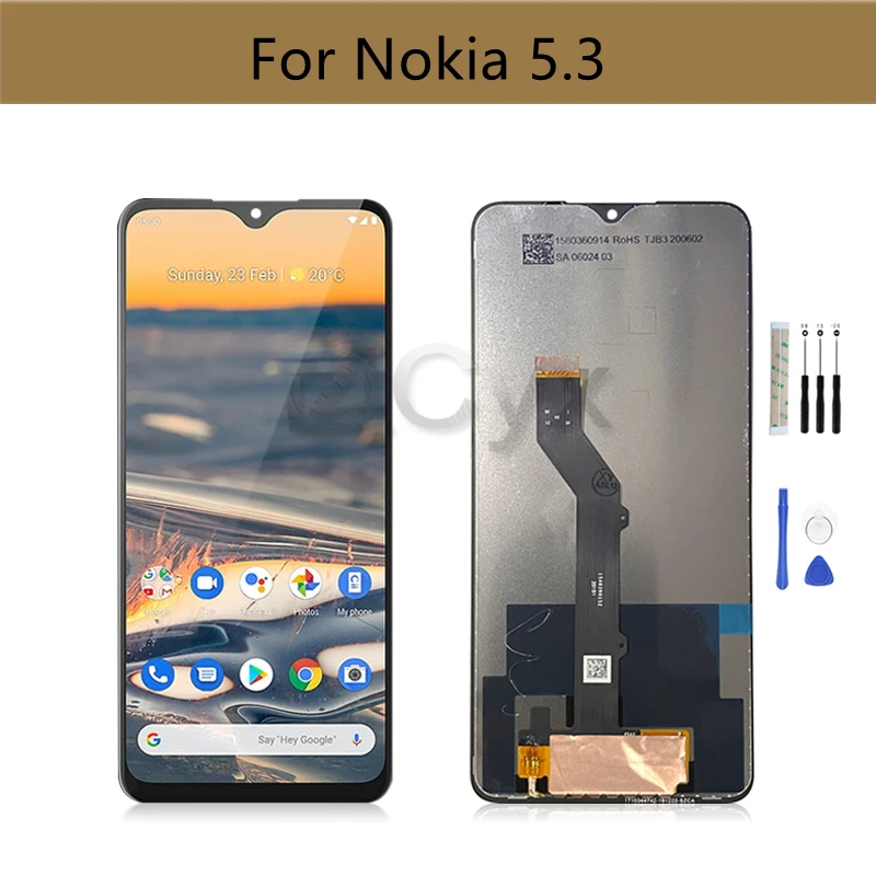 

Display For Nokia 5.3 LCD Display Touch Screen Digitizer Assembly TA-1234, TA-1223, TA-1227, TA-1229 LCD Replacement Repair Part