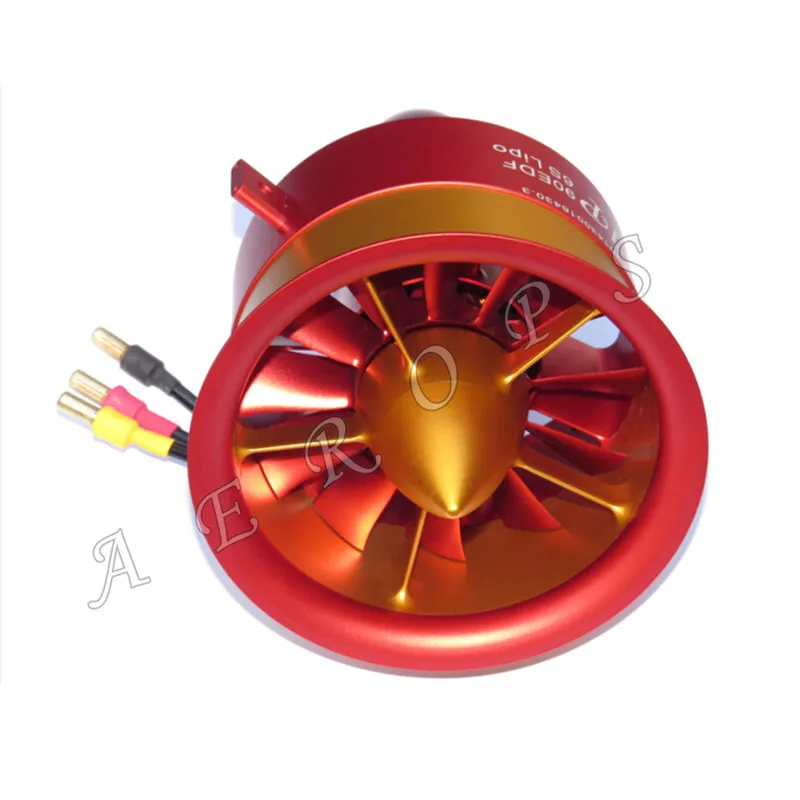 Aerops 1PC EDF Full Metal Ducted Fan JP 90mm with Three Choice 4250 Motor KV1750 6S KV1330 8S KV1050 12S Motor for Jet RC