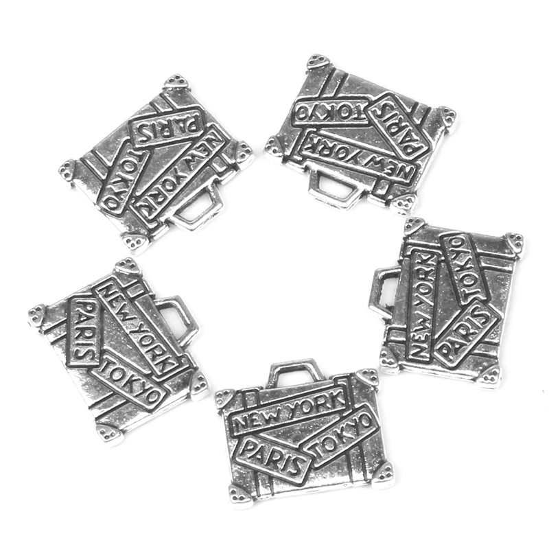 10pcs Antique Luggage Suitcase Charms Jewelry  Making DIY Handmade Craft  HJ32
