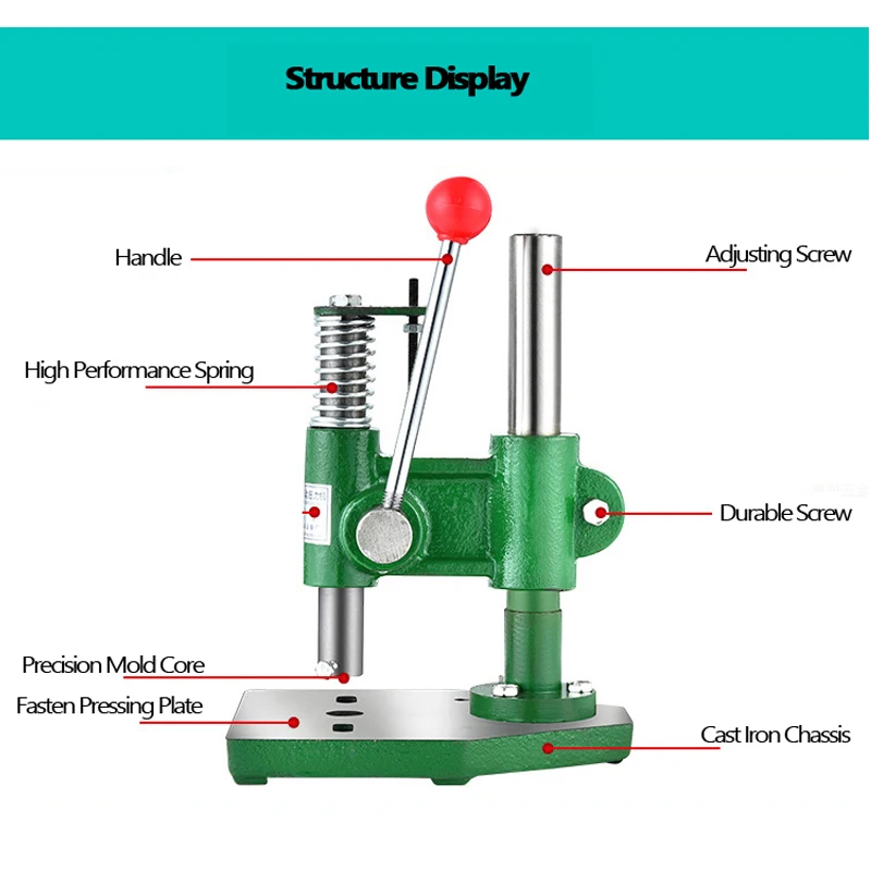 Small Manual Press Industrial Desktop Manual Press Round Head Stroke