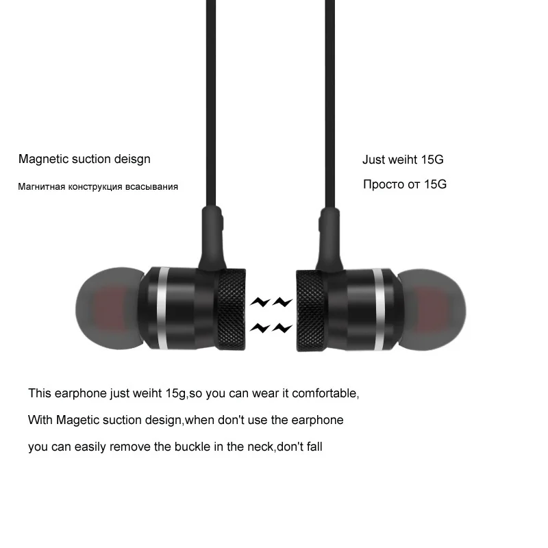 Magnetische Drahtlose Bluetooth 5,0 Kopfhörer Musik Headset Telefon Neckband Sport Ohrhörer Kopfhörer mit Mikrofon Für iPhone Samsung Xiaomi
