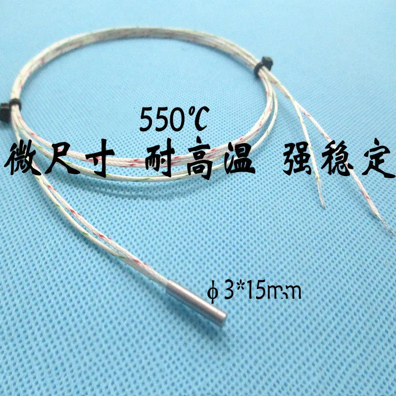 High Temperature Resistance pt100 Temperature Sensor 3mm Probe Mold Temperature Measure 2 wire platinum thermistor PT1000 3 wire