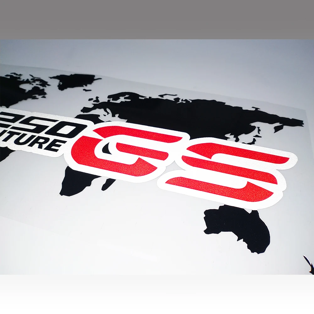 For BMW R1250GS r 1250 gs Stickers Motorcycle Tail Top Side Box Cases Panniers Luggage Aluminium Adventure world map decals