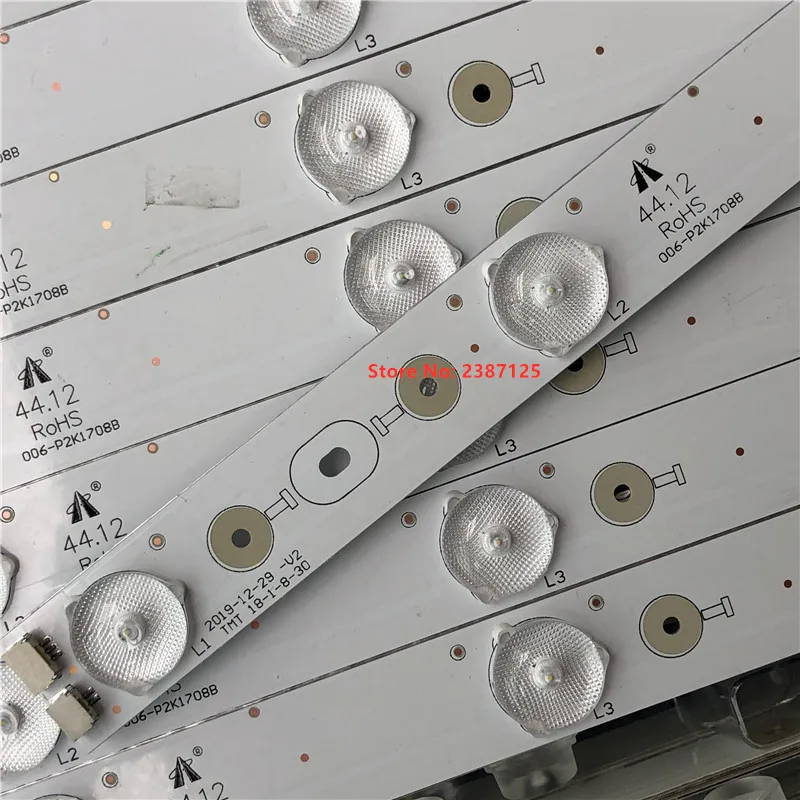 1 conjunto = 9pcs luz de fundo led embutida para tv de 48 polegadas tcl embutida