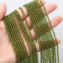 Stone Beads Section Matcha Green Faceted Spinels Stone Beads DIY for Jewelry Making Bracelet Necklace Accessories Gift Size 3mm