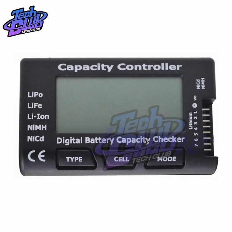 RC CellMeter 2.1 pollici Digital Battery Capacity Detector Checker For LiFe litio li-ion nichel idrossido cadmio polimeri di litio