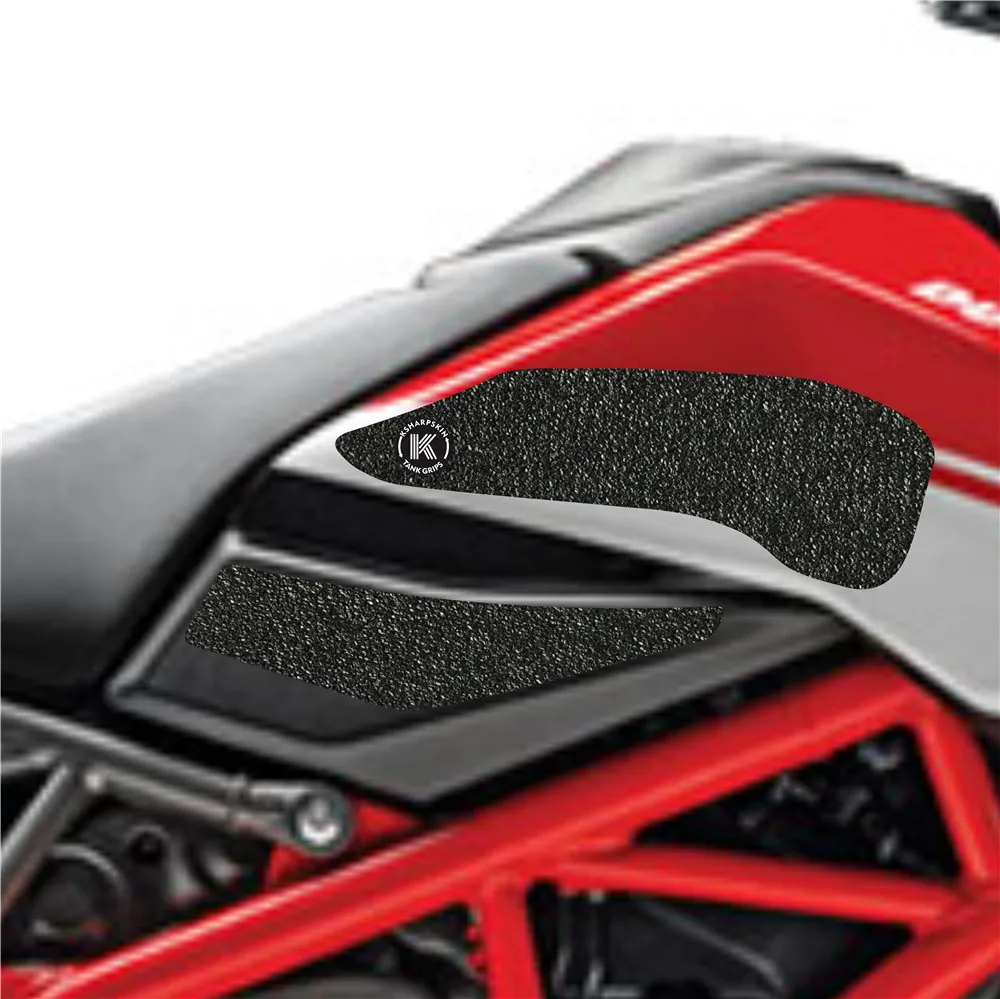 Motorcycle Protector Anti slip Fiber Tank Pad tank Side Traction Sticker For DUCATI 19 HYPERMOTARD 950