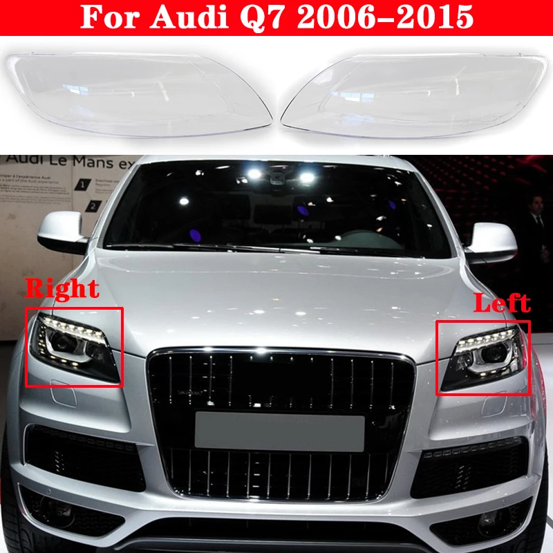 Car Front Headlight Cover For Audi Q7 2006-2015 Auto Headlamp Lampshade Lampcover Head Lamp light Covers glass Lens Shell