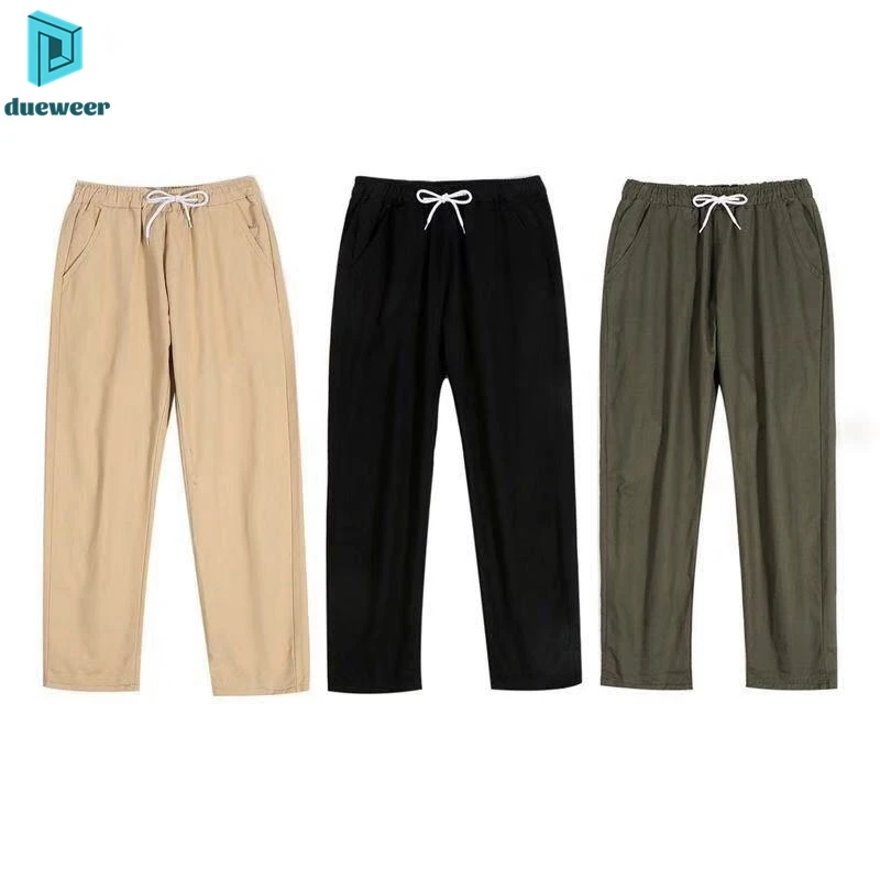 Dueweer marrom preto harem calças hip hop drop-virilha sweatpants moda masculino baggy calças outono inverno