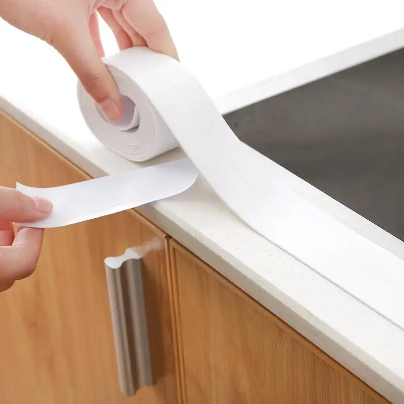 Waterproof Tape Bathroom Shower Sink Bath Sealing Strip Pvc Self Wall Sticker For Bathroom Kitchen Adhesive Tape